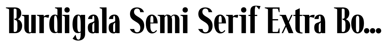 Burdigala Semi Serif Extra Bold Condensed